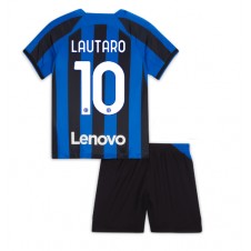 Inter Milan Lautaro Martinez #10 Hemmaställ Barn 2022-23 Korta ärmar (+ Korta byxor)